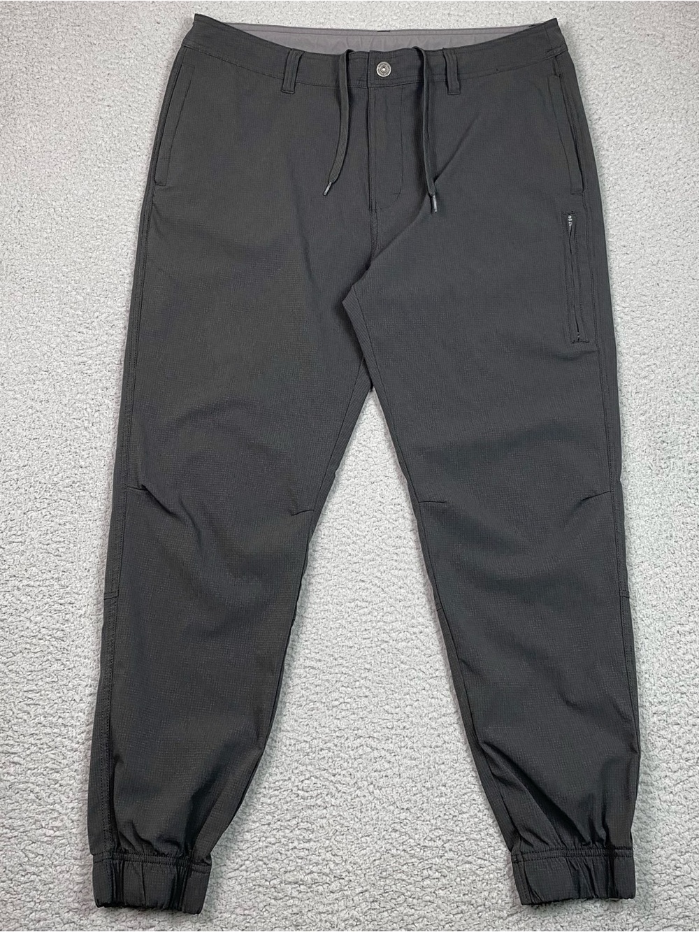 Prana Jogger Pants Men's Size 36 Gray Outdoor Hiking Stretch Drawstring EUC